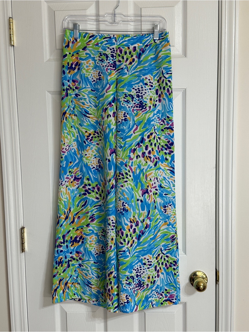 Lilly Pulitzer Middleton Palazzo Pants Sea Soiree Wide Leg Printed Size Small